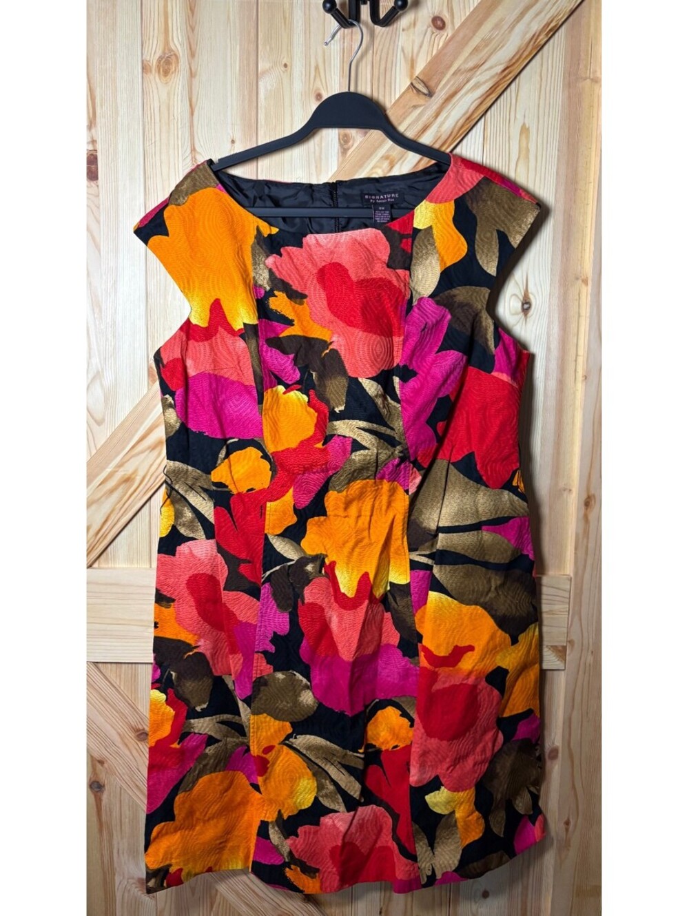Signature by Robbie Bee Women's Floral Cotton Dress Size 16W